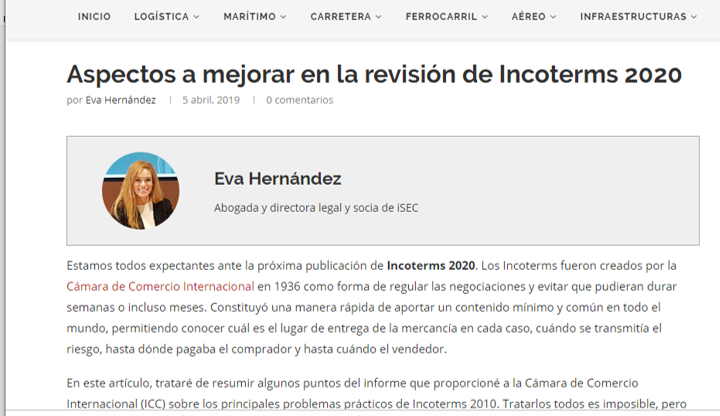 La primera guía de Incoterms y sus incidentes