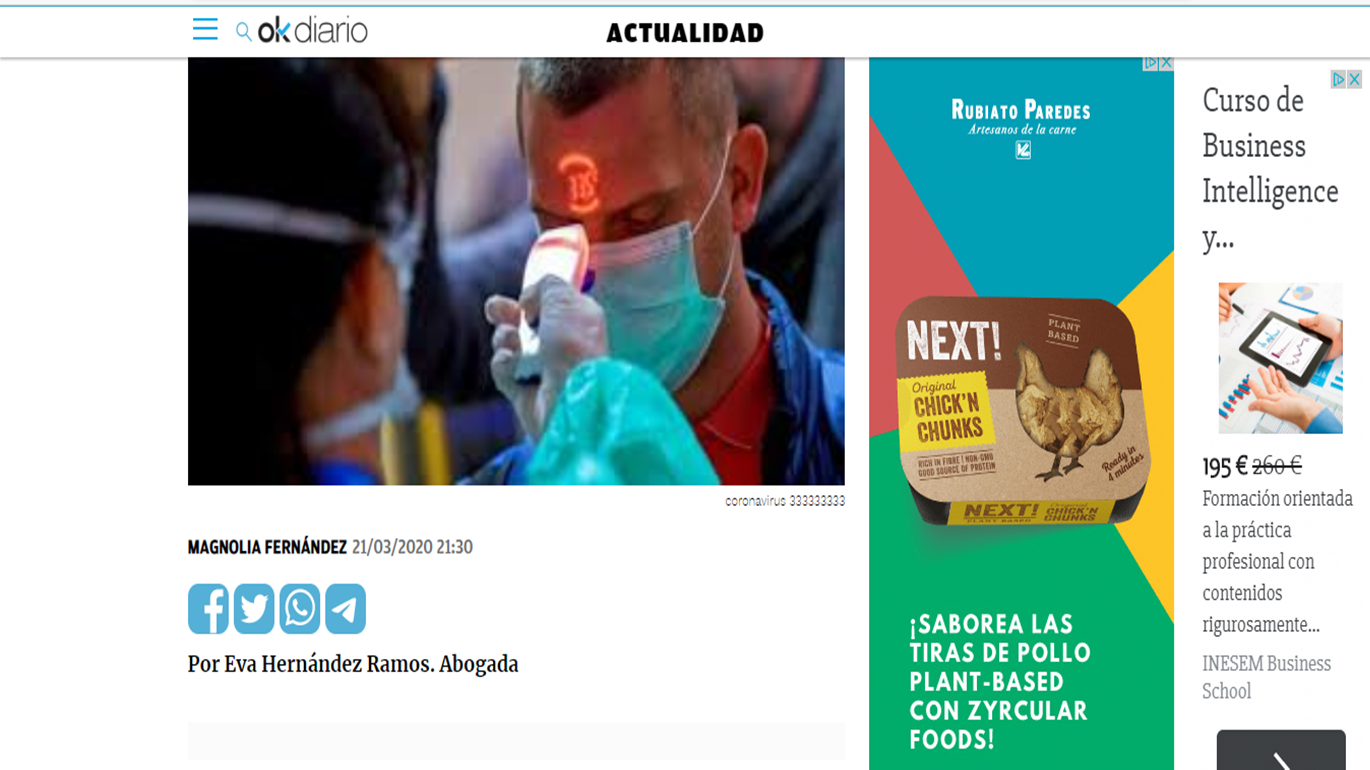 OkDiario. La prestación extraordinaria por cese de actividad.