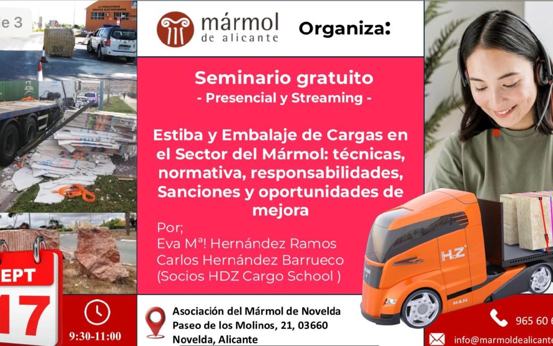 Seminario Gratuito: Estiba y Embalaje de Cargas en el Sector del Mármol